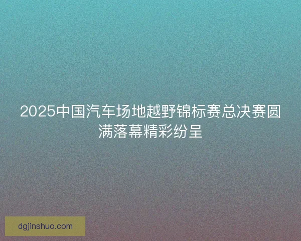 2025中国汽车场地越野锦标赛总决赛圆满落幕精彩纷呈