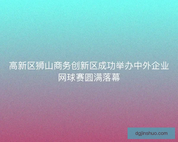 高新区狮山商务创新区成功举办中外企业网球赛圆满落幕